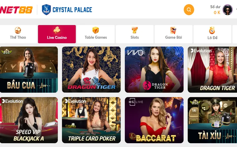 Casino trực tuyến Net88 có gì?